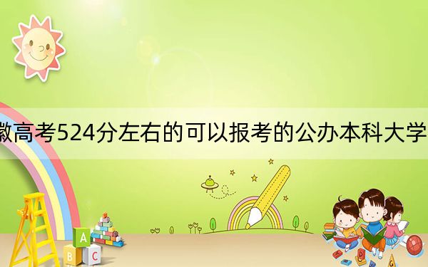 安徽高考524分左右的可以报考的公办本科大学名单！