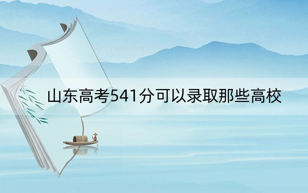 山东高考541分可以录取那些高校？（附带近三年541分大学录取名单）