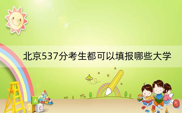 北京537分考生都可以填报哪些大学？ 2025年高考可以填报7所大学