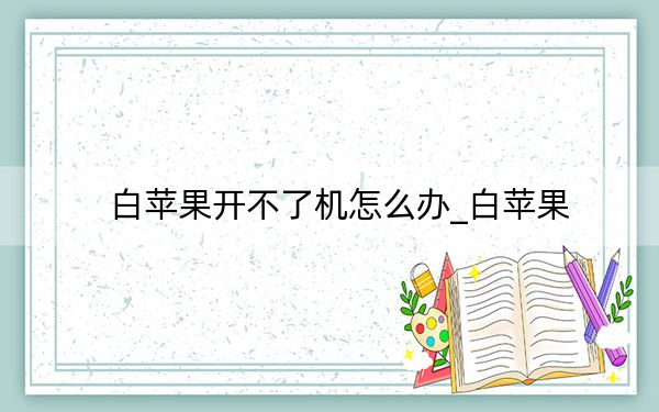 白苹果开不了机怎么办_白苹果